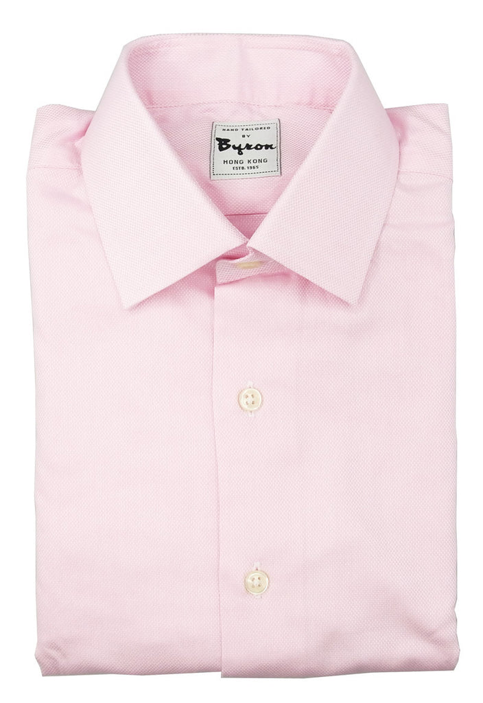 100% Cotton Pink Shirt Forward Point Collar 2 Button Cuff