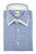 Blue Gingham Check with Double Collar and White Trim