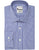 Cobalt Blue Micro Check Shirt, Medium Spread Collar, Angled Cuff