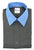 Dark Grey Shirt, Skyblue Collar and Cuff