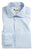 Light Blue Gingham Check Shirt, English Spread Collar, Rounded Cuff