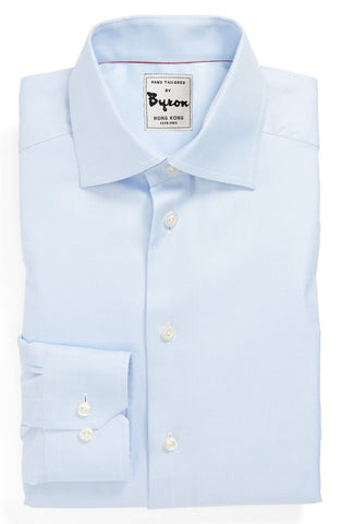Lt Blue Shirt, English Spread Collar, Angled Cuff