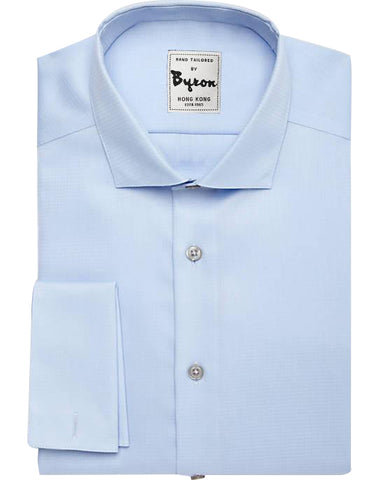 Lt Blue Solid Shirt, English Spread Collar, French Cuff