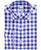 Navy & Blue Gingham Shirt Forward Point Collar Rounded Cuff