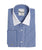 Navy Micro Check Shirt with White Collar