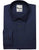 Navy Blue Solid Shirt, Hidden Button Down Collar, Round Cuff