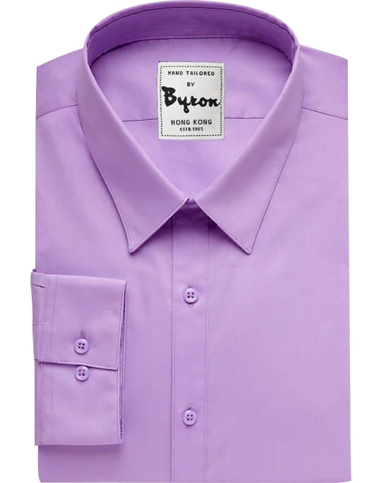 Purple Solid Shirt 01, Forward Point Collar, Standard Cuff