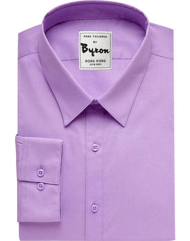 Purple Solid Shirt 01, Forward Point Collar, Standard Cuff