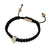Rose Gold Plated Skull On Woven Bracelet