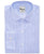 Skyblue X White Striped Shirt Forward Point Collar Rounded Cuff