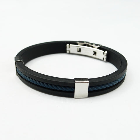 Watch Bracelet Black and Blue Detail