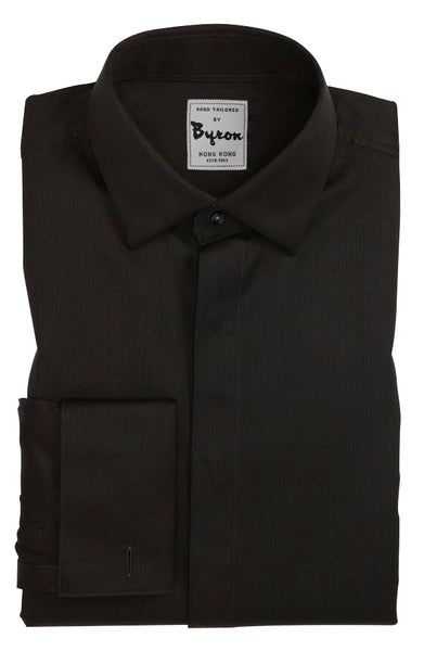 french placket dress shirt The White Madison Fine Twill with French Placket Custom Shirt